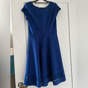 ModCloth a-line knit dress, blue, size L